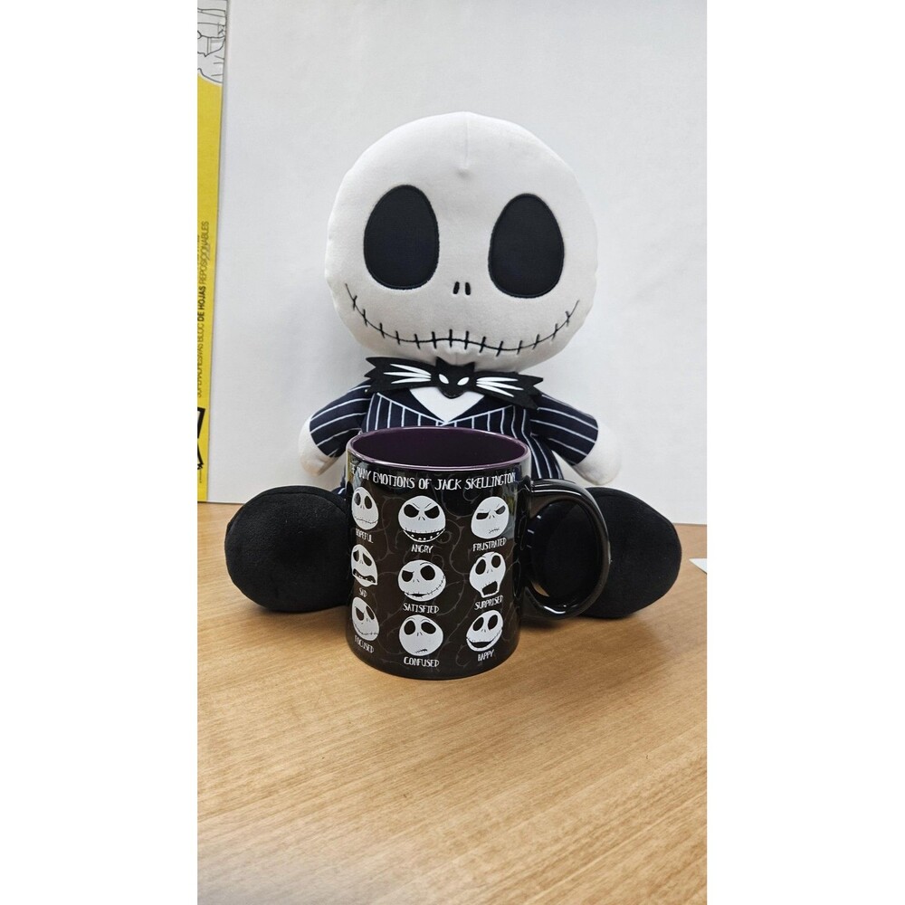Disney Tim Burton Nightmare Before Christmas Jack Skellington Plush & 20oz Mug